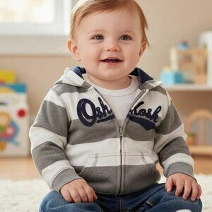 OshKosh B'gosh Striped Zip-Up Hoodie 24 Months